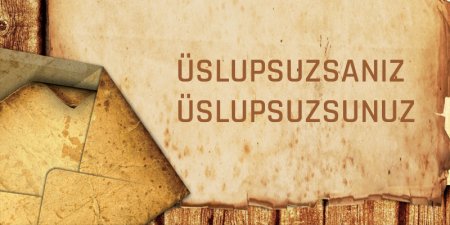 Üslupsuzsanız Üslupsuzsunuz.